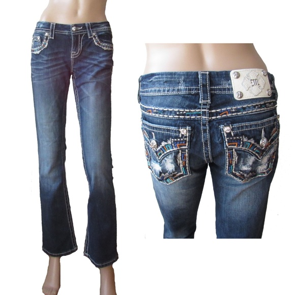 Miss Me Denim - Miss Me Mid Rise Easy Boot Embroidered Jeans